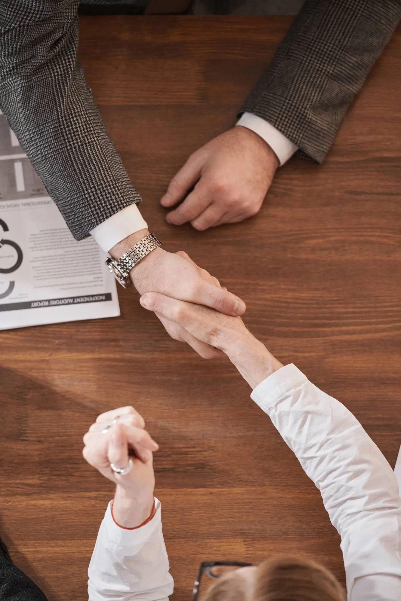 Buisness partners shaking hands
